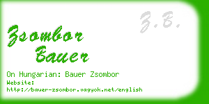 zsombor bauer business card